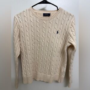 Polo by Ralph Lauren Ivory Cable-Knit Crewneck Sweater